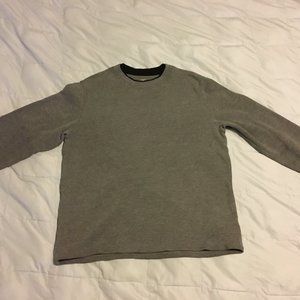 Faded Glory LS Crewneck Shirt - L, Heather Gray